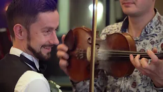 Наречений грає на скрипці) гурт ТРІО-ЛА застілля Українське весілля