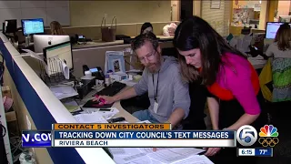 Tracking down Riviera Beach city council's text messages