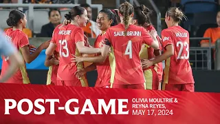 "We have the freedom to be ourselves" | Olivia Moultrie and Reyna Reyes meet with media postmatch