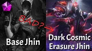 How is Dark Cosmic Erasure Jhin DIFFERENT? | Skin Comparison