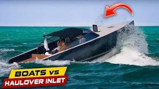 WATER IN THE CABIN AT HAULOVER !! | Boats vs Haulover Inlet