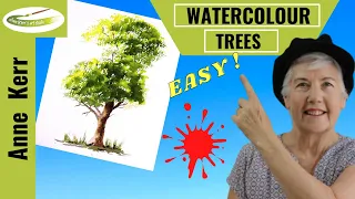 HOW TO PAINT A TREE IN WATERCOLOUR.(Summer and autumn foliage) By ANNE KERR