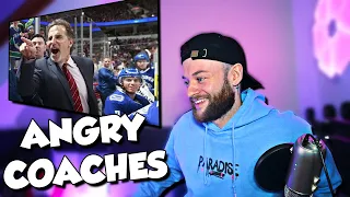 ANGRY NHL COACHES ARE SCARY!  ||  Soccer Fan Reacts