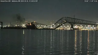 Video shows Baltimore Francis Scott Key Bridge collapse after ship strike