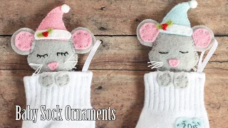 Baby Sock DIY Christmas Ornaments