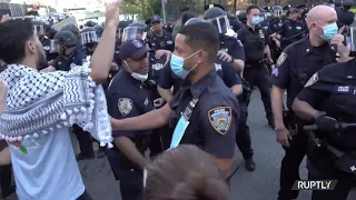 Violent Clashes Between pro-Palestinian and pro-Jewish supporters outside Israeli consulate in NYC