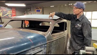 Roof skin fabrication and application | 1934 Chevy