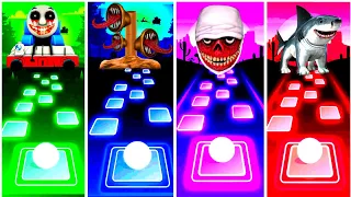 Thomas The Train Exe vs Siren Head vs Bridge Worm vs Land Shark I Tiles Hop EDM Rush Games