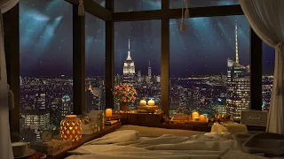 A Luxury NYC Apartment - Aurora Borealis And Northern Lights - Jazz Music for Relax and Study