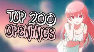 My TOP 200 Anime Openings of All Time