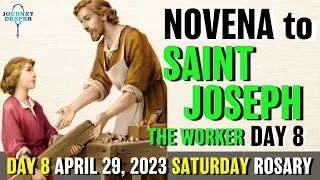 Novena to St Joseph the Worker Day 8 🤎 SATURDAY ROSARY  April 29, 2023, JOYFUL Mysteries of Rosary 🤎