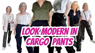 HOW To Wear CARGO PANTS Over 50!- Women (Cargo Pants Outfits Women)