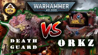 Играем Warhammer 40000 Death Guard VS Orks 1000pts