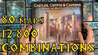 CASTLES, CRYPTS & CAVERNS Book of Battle Maps by Loke Review || Can it HeroQuest?