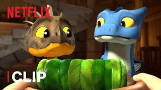 Dak's Birthday Dinner Belly Flop! 🐟 Dragons: Rescue Riders | Netflix Jr