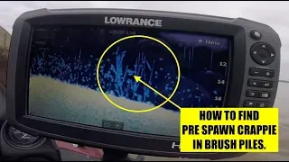 Using electronics to find and catch Pre Spawn Crappie.