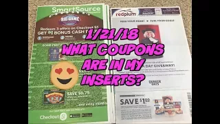 1/17/18 WHAT COUPONS ARE IN MY INSERTS? ~ Check those papers!