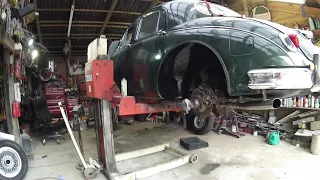 Jaguar Mk1 3.4 Hawthorn Tribute Underside paint job it was getting a bit rusty and Interior Update