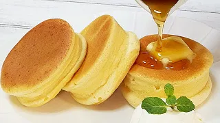 ホットケーキミックスでスフレパンケーキFluffy souffle pancake with Pan cake mix