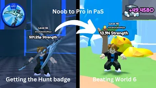 (EP. 2) Getting the Hunt badge and beating World 6 in Pull a Sword newest update