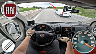 Fiat Ducato 150 Multijet TOP SPEED DRIVE ON GERMAN AUTOBAHN 🏎