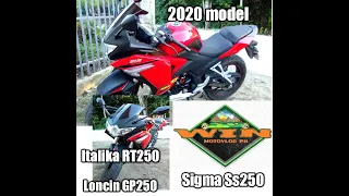 Italika RT 250/Loncin GP 250/Sigma SS250 road test /sport bike /Win motovlog Ph.