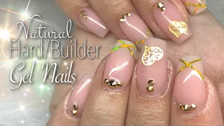 Hard Gel Overlay Nails | Easy Builder angel Nails Tutorial | Builder Gel Nails Tutorial