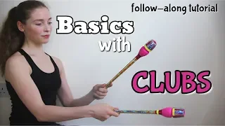 BASIC CLUBS APPARATUS HANDLING FOR RHYTHMIC GYMNASTICS: follow-along tutorial