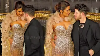 Priyanka Chopra with husband Nick Jonas at Nita Ambani's NMACC Launch || NSE