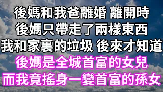 後媽和我爸離婚 離開時！後媽只帶走了兩樣東西！我和家裏的垃圾 後來才知道！後媽是全城首富的女兒！而我竟搖身一變首富的孫女！#為人處世 #幸福人生#為人處世 #生活經驗 #情感故事#以房养老#婆媳故事