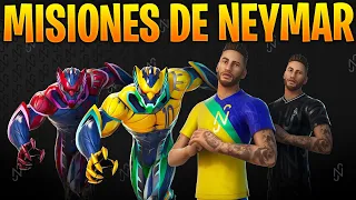 TODAS LAS MISIONES DE NEYMAR FORTNITE - COMO CONSEGUIR LA SKIN DE NEYMAR, ESTILOS, PICO, BAILE Y MÁS