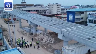 Gov Sanwo-Olu Launches Blue Line Final T-Beam In Lagos