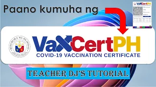 Paano kumuha or magdownload ng vaccination certificate?