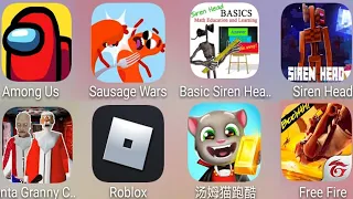 Free Fire,Siren Head Craft,Santa Granny,Roblox,Among Us,Sausage Wars,Basic Siren Head,Tom Gold Run