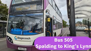 Spalding | King's Lynn| Bus 505 from Spalding to King's Lynn | August 2023