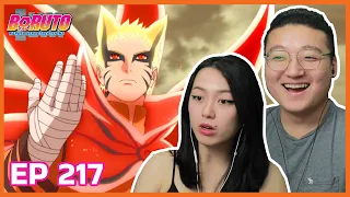 BARYON MODE NARUTO VS ISSHIKI | Boruto Episode 217 Couples Reaction & Discussion