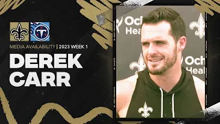 Derek Carr talks Week 1 Prep for Titans | New Orleans Saints