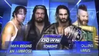 WWE Dean Ambrose & Roman Reigns vs Seth Rollins & Sheamus