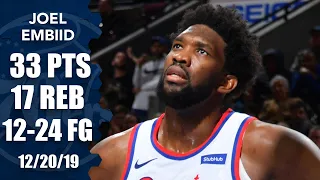 Joel Embiid goes for 33 points, 17 rebounds in Sixers vs. Mavericks | 2019-20 NBA Highlights