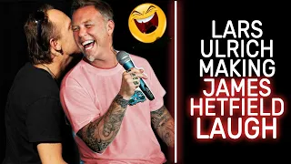 LARS ULRICH MAKING JAMES HETFIELD LAUGH / METALLICA RARE VIDEO (JAMES HETFIELD SECRET LAUGH)