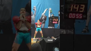 Ivan Denisov, 32kg jerk, 160reps, final minute, WAKSC World Championships