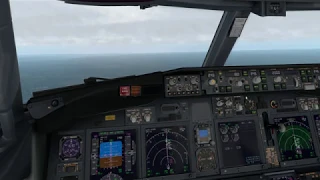 X-Plane 11 737 Zibo approach into Newcastle Nor Sub