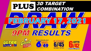 PCSO Results, lotto February 17, 2021, 9pm draw, grand lotto 6/55, mega lotto 6/45