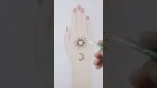 Sun Moon And  Stars Mehndi Design #shorts #viral