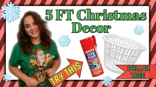 Grab These Dollar Tree Laundry Baskets! 5FT Christmas DIY Decor| Christmas DIY Indoor/Outdoor