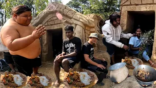 Jalpari is Back to Survival House KDvai Dream Girl Cooking & Eating Pork Meat With Rayo Sag & Rice