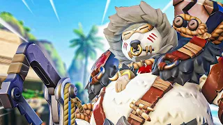 USING THE NEW "POLAR BEAR ROADHOG" SKIN! | Overwatch 2