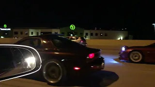 Three Big Single Turbo FD RX7's Rippin (The best Rotary Sounds!)