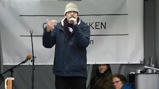 Demo Berlin 19 Dezember 2020 Alexanderplatz - emotionale Rede über Festnahme