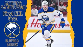 Mattias Samuelsson #23 (Buffalo Sabres) first NHL goal Nov 30, 2022